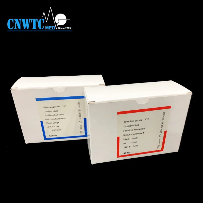 Red Kind Microhaematocrit Capillary Tubes with Heparin