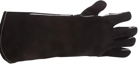 High-Durable Blue Welding Gloves with Yellow Reinforced Padded Palm XL Size Protective Leather Product for Welder