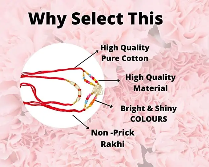 Wholesale Price Rakhi Set with Roli Chawal for Puja Rakshabandhan Bhaiya Indian Bracelet