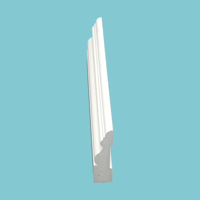 11/16 in. x 2-1/4 in. x 83-1/2 in. Primed white pvc wpc upvc Door Casing Molding Set