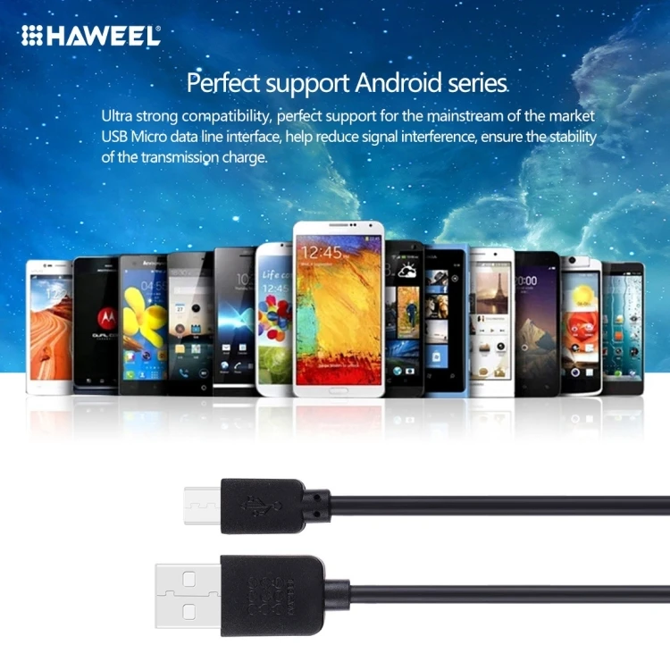 High Speed Data Transmission and Charging PVC Material Micro USB to USB Data Sync Charging Cable Kits Supplier