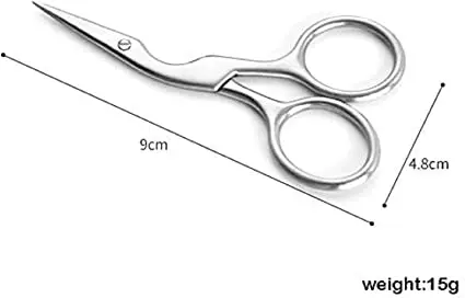 Профессиональные многофункциональные ножницы для бровей из нержавеющей стали, изготовленные для обрезки и придания формы бровям с индивидуальным цветом и размером