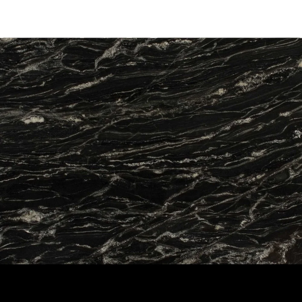 High Quality granite 60ups x 120ups Absolute black Granite slabs Flammed & Brushed finish used for flooring export from india