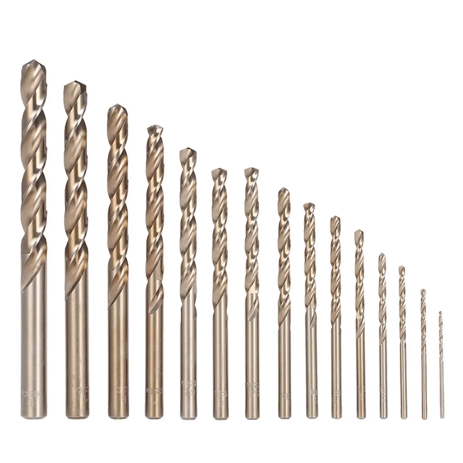3mm HSS  M35  twist drill bit fully ground straight shank amber color drill bit for metal wood iron