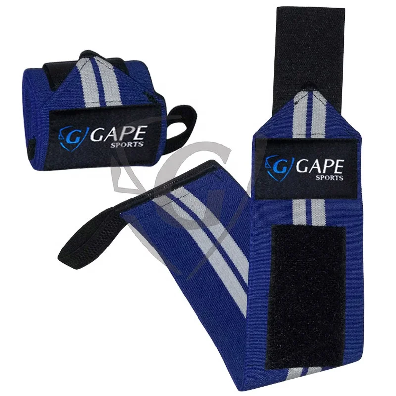 Oem Wholesale High Quality Elastic Weight Lifting Wrist Wraps Custom Logo Weight Lifting Wrist Straps Gym Wrist Wraps