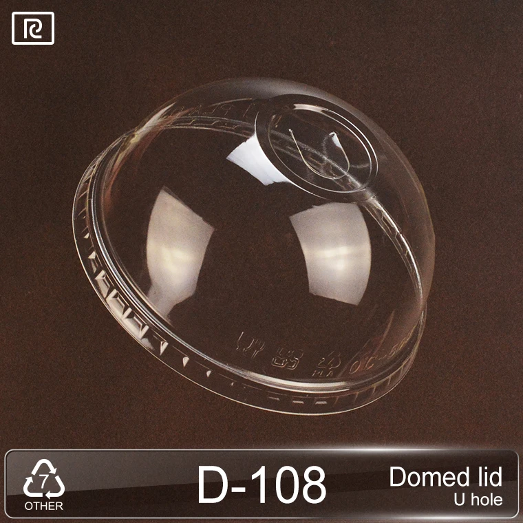 Jiuzhou _ friendly C-96D Dome Lid with Stopper Disposable bubble boba  tea Plastic cup