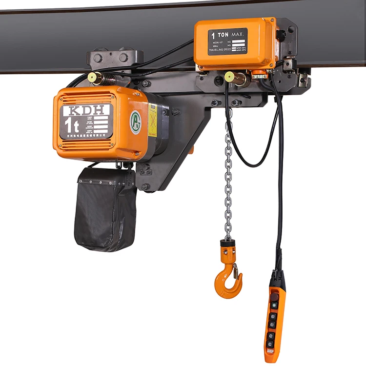 1ton 2 ton Customized 220v 380V motor drive high speed Low clearance Low-Headroom electric chain hoist