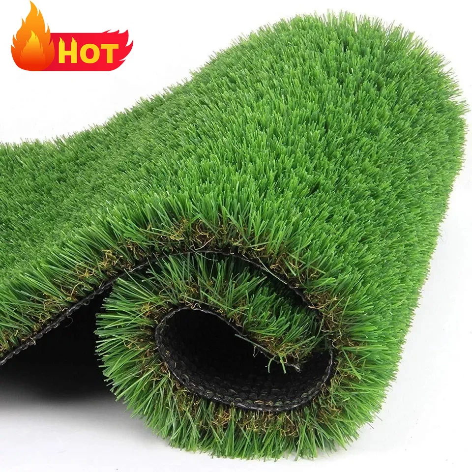 Thick landscape artificial turf grass outdoor artificial  grass carpet synthetic turf 40mm artificial grass for garden (1600570069956)