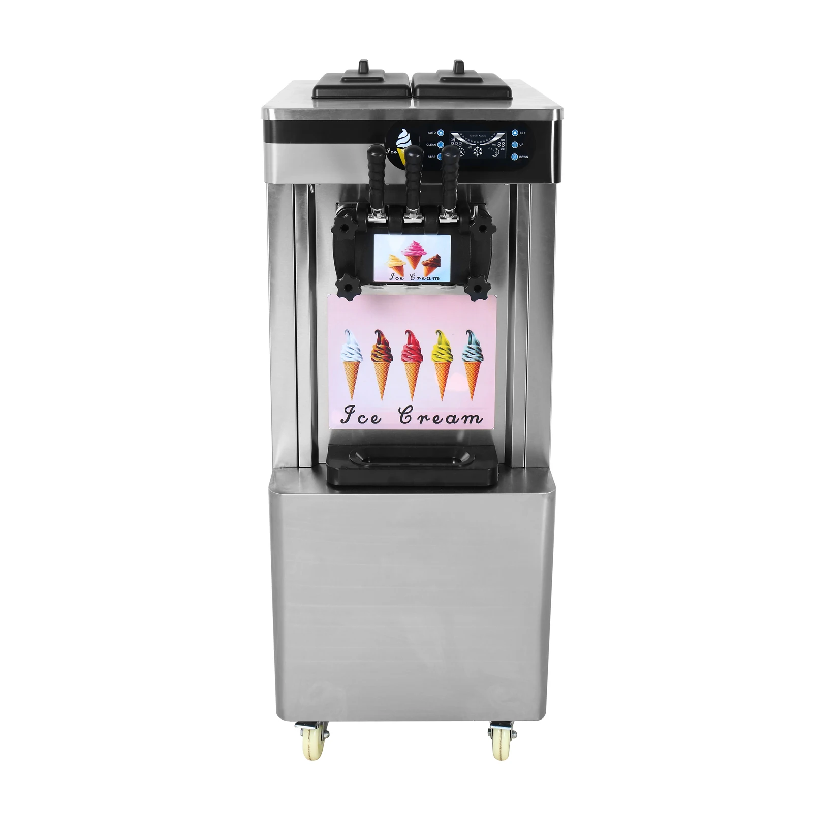 20L Tabletop Portable  Commercial Ice Cream Machine With Three Flavors For Commercial Usage