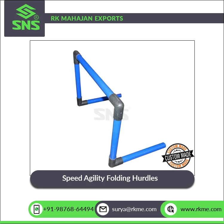 Best Quality Light Weight Fully Foldable PVC Material Made 50 cm Width Speed Agility Folding Hurdles From Indian Supplier