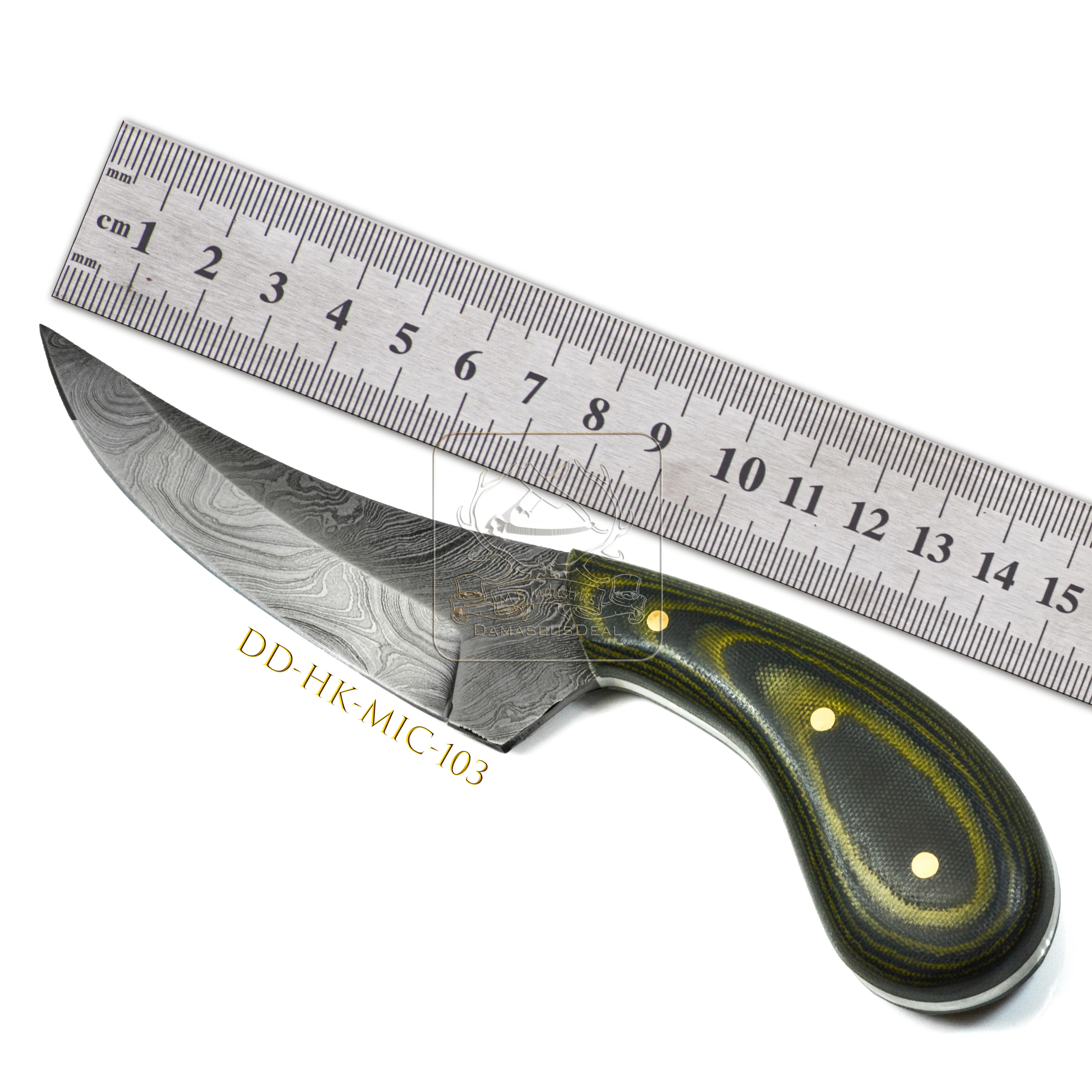 Hot Selling DD-HK-MIC-103 Damascus Steel Hunting Knife 192 Layers Outdoor Bushcraft Camping Survival Sword Micarta G10 Handle