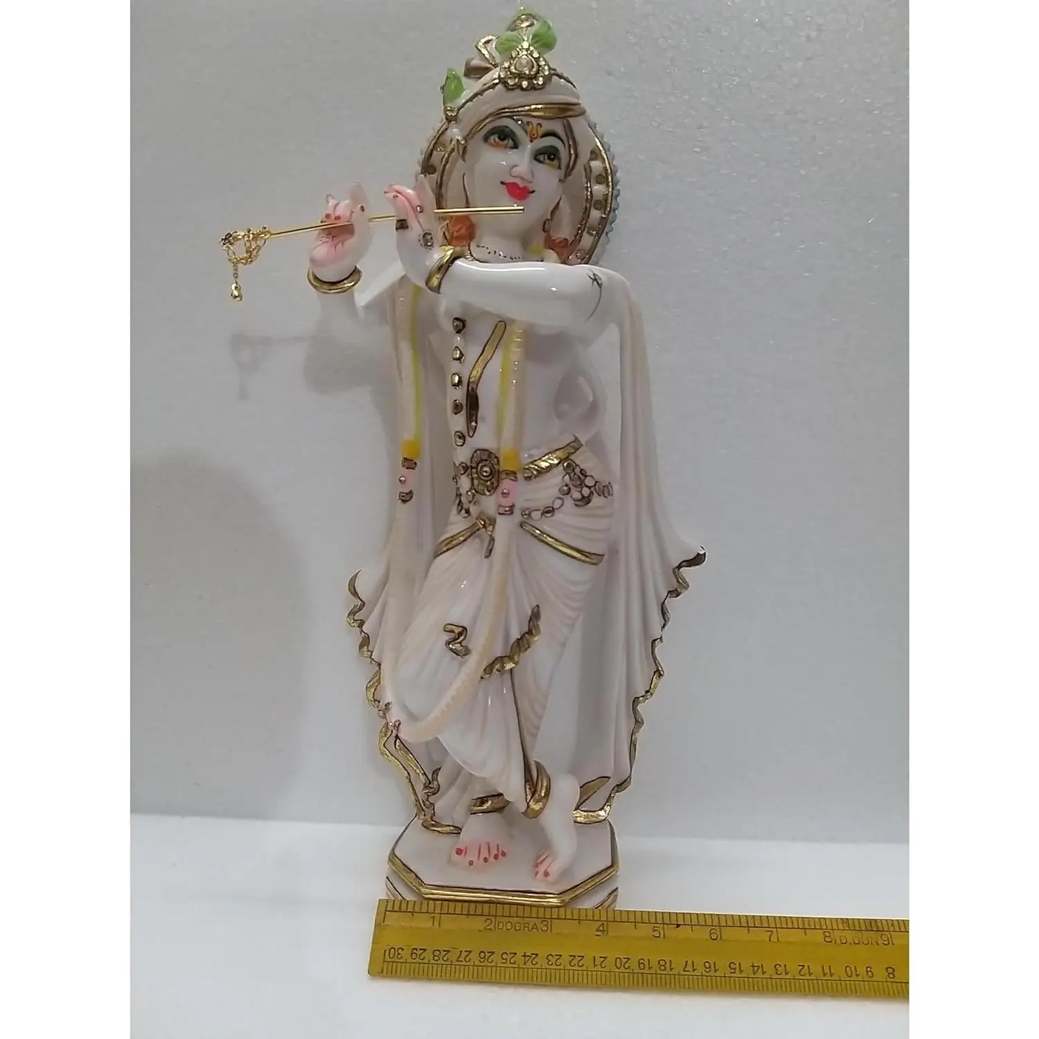 Handcrafted 17 Inch Standing Lord Krishna Statue Murti Idol Hindu Krishna Avatar Figurine at Wholesale Prices