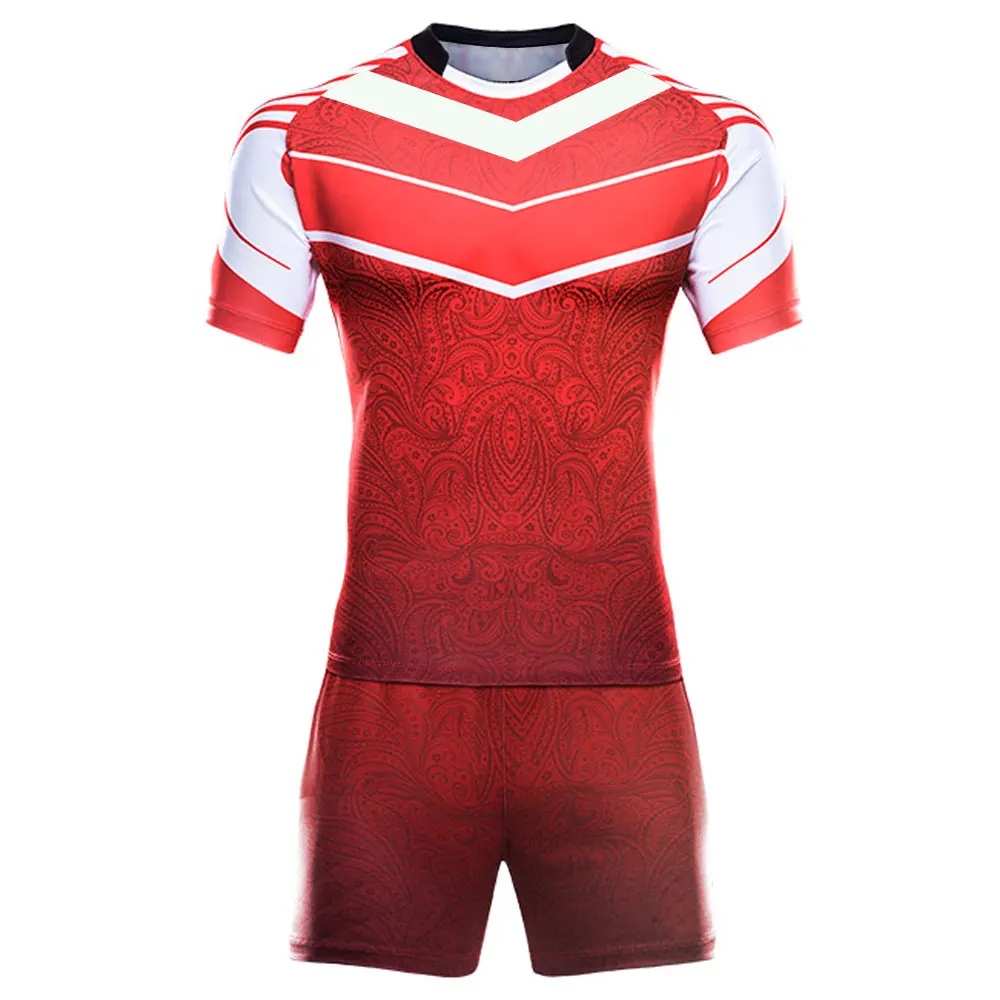 Reasonable low price rugby jersey uniform with names in wholesale New Clubs High Quality Rugby uniform Kit