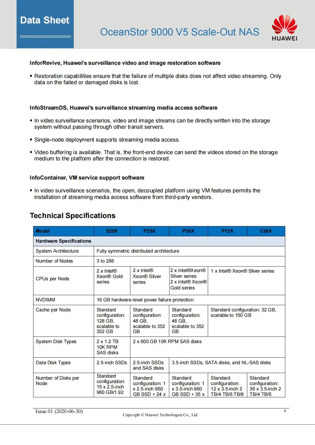 OceanStor 9000 V5 scale-out NAS storage system features a fully symmetric distributed  architecture and extensive scale-out