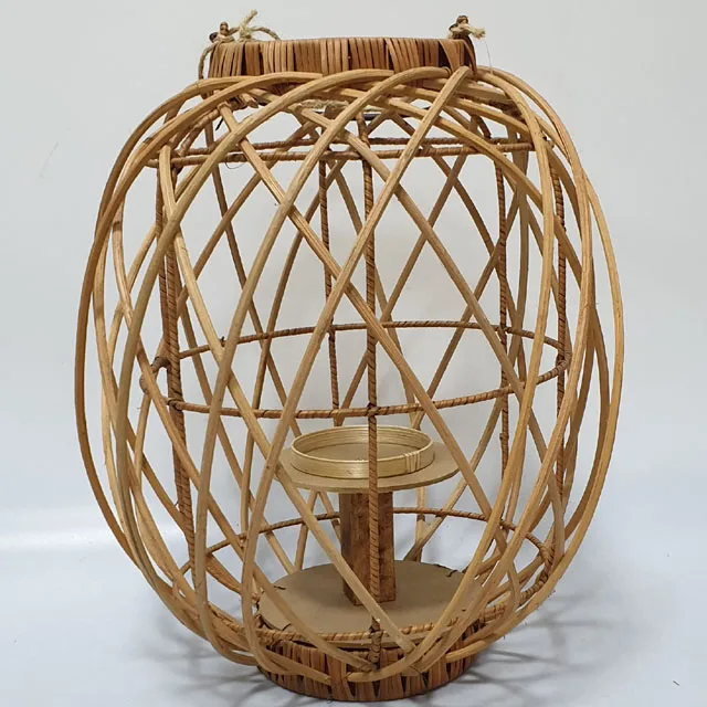 Wholesale handmade home decor craft natural lampshade decoration handicraft product living room vietnam rattan lanterns