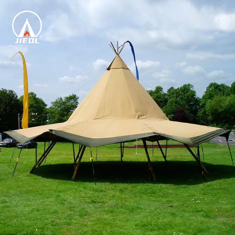 Большая парусиновая палатка Tipi Glamping Pyramid для вечеринок свадеб и мероприятий