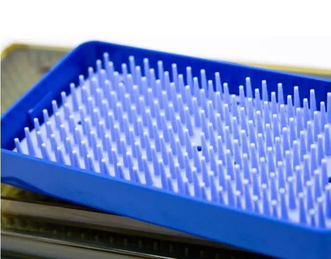 Medical Disinfection Tray Case Box for Ophthalmic Instruments Silicone Mats with Sterilization and Clip Type for Medical Use