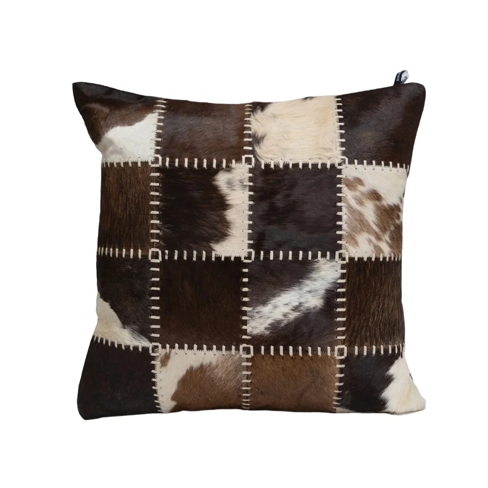 Top Quality Hair on Leather Cushion Covers For Living Room Bedroom & Sofa at best price