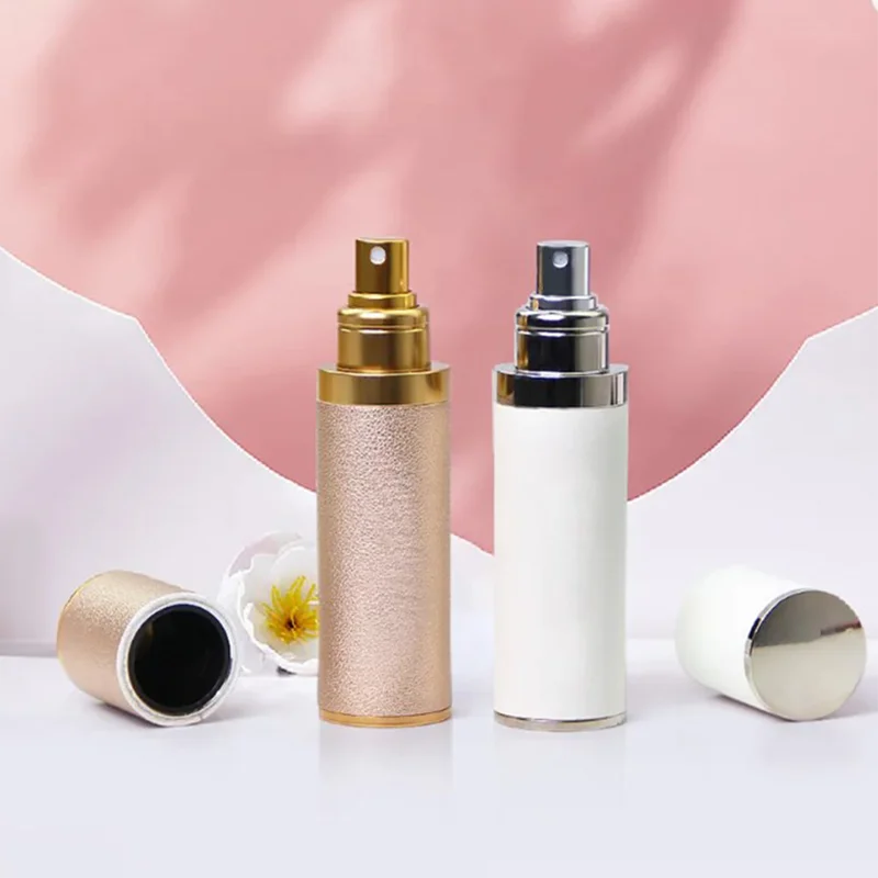 Factory 5ml 10ml leather luxury perfume atomizer with packaging for perfume bottles