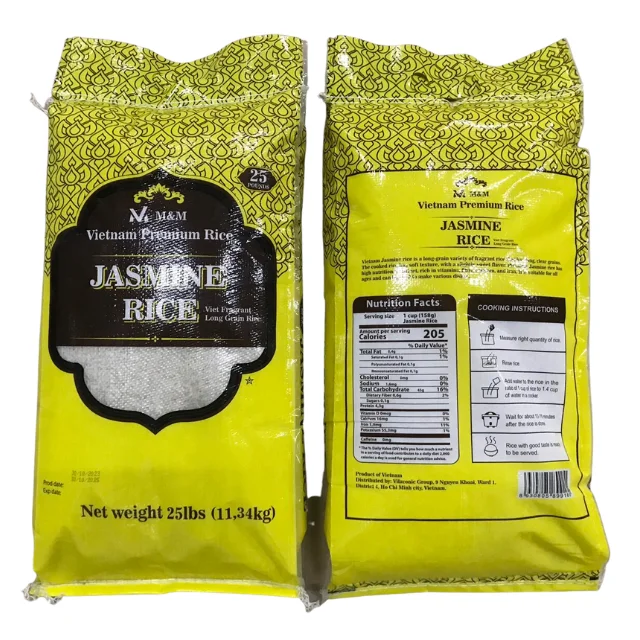 Vietnam Jasmine rice from factory 25lbs customized design (Ms Quincy WA: 84 858080598)
