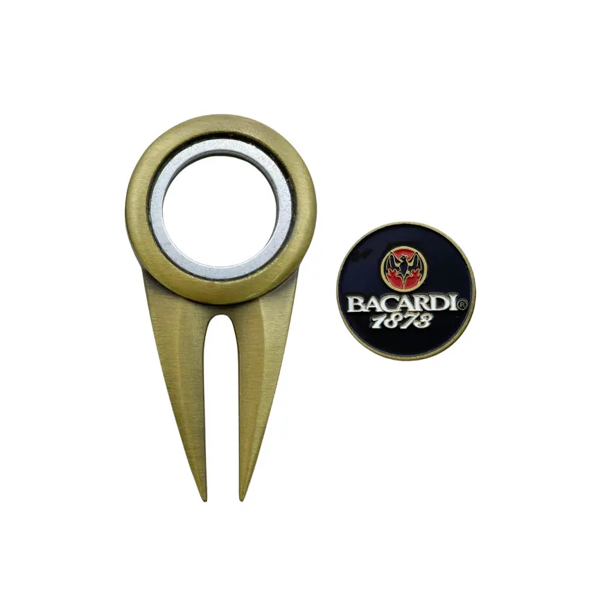 Golf gift set golf divot tool with ball marker oem logo custom wholesale