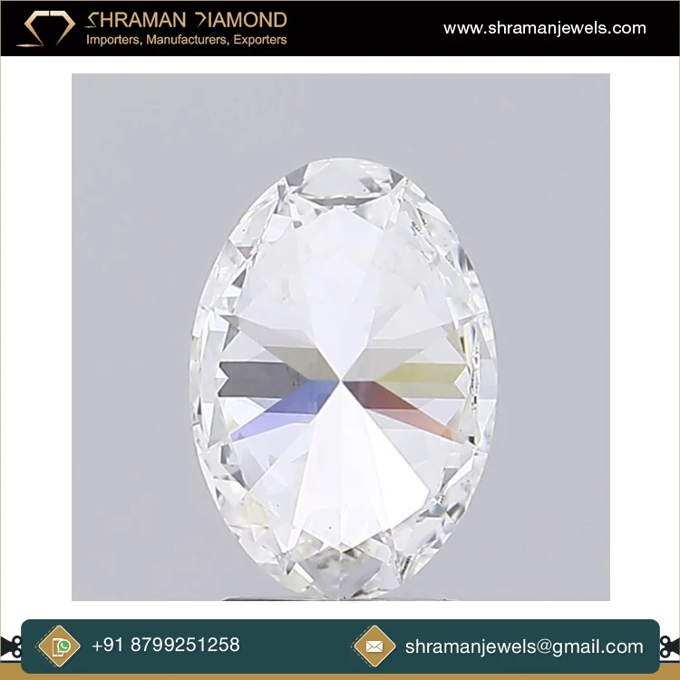 Indian Exporter of High Quality Oval Cut 1 Carat and VVS2 Clarity Lab Grown Moissanite Loose Diamonds for Engagement Rings