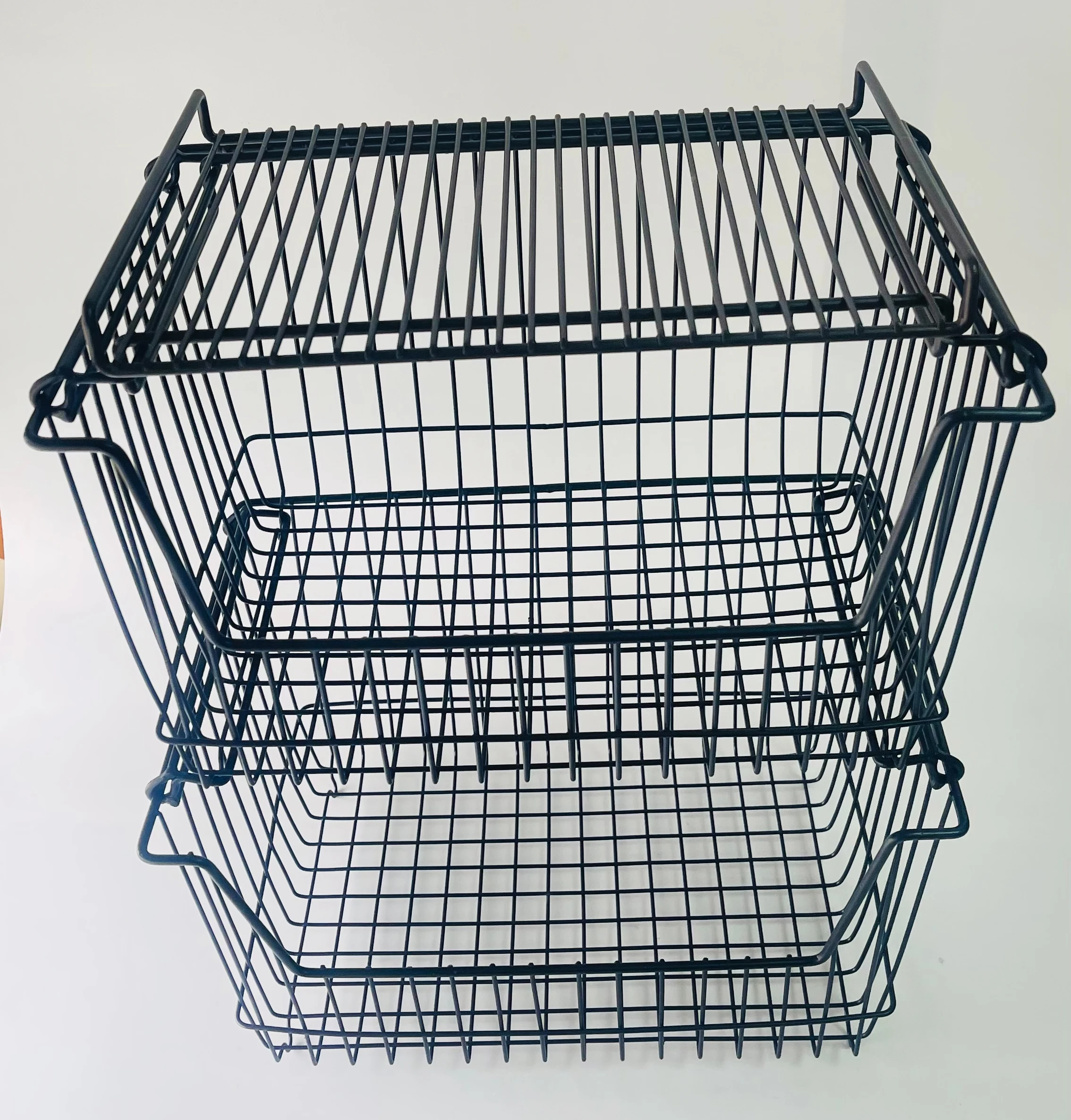 Big Wire Basket  14x10,5x9 2 Baskets 1 Cover Japan Standard Made in Vietnam