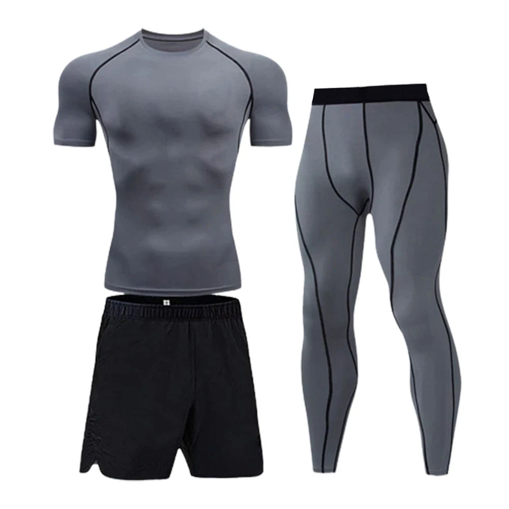 Мужские Компрессионные спортивные штаны для бега леггинсы в тренажерном зале баскетбольные футбольные шорты облегающие фитнеса комплект спортивной одежды улицы