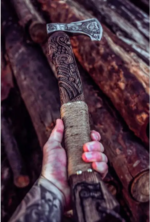 Custom Handmade Odin Axe (Dark)
