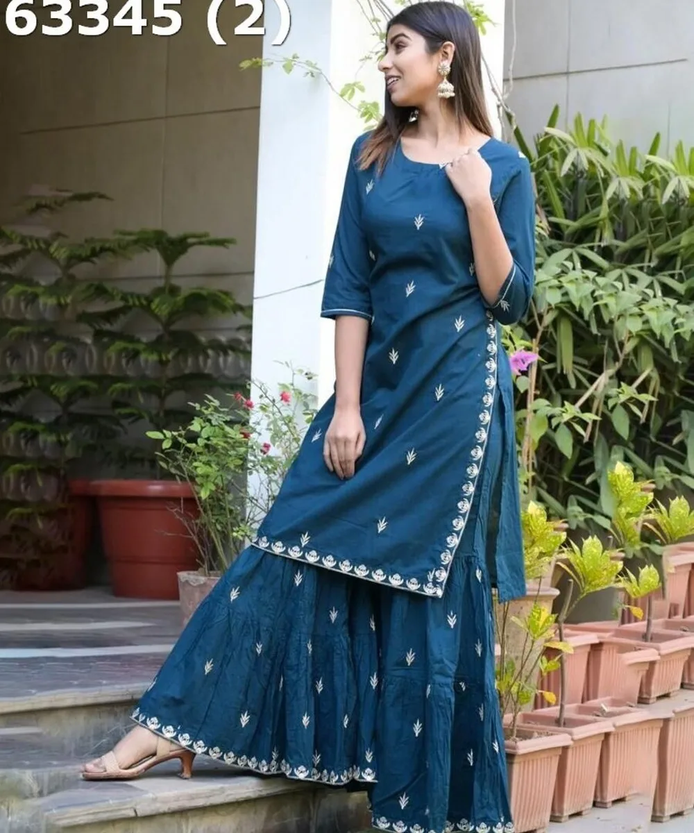 Женский костюм Kurtis из хлопка Reyon новейший модный дизайн Костюм Анаркали с дупаттой индийское праздничное платье по оптовым ценам