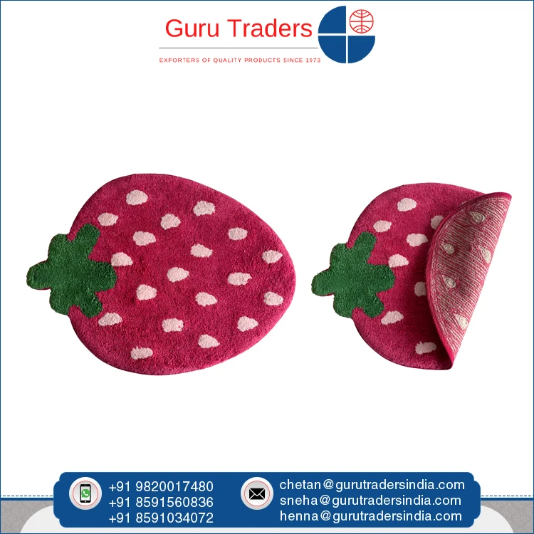 Widely Selling Superior Quality 100% Cotton Shaped Anti Skid Hot Melt Backing Bath Mat at Discounted Price from India Origin