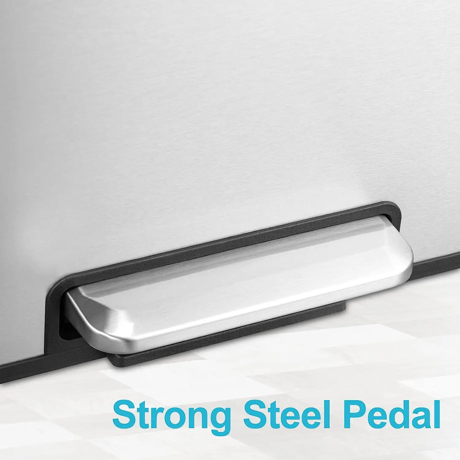 30 Liter/8 Gallon Rectangular  Stainless Steel Dual Compartment Kitchen Trash Can