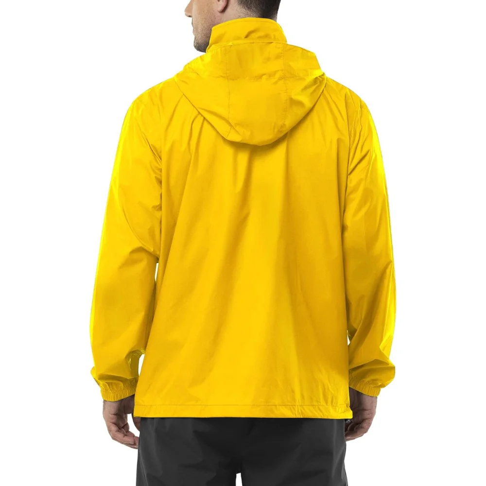 Buy Hooded Yellow Windproof Fashion Soft Shell Outdoor Winter  Sports Hiking Running Rain Windbreaker Jackets