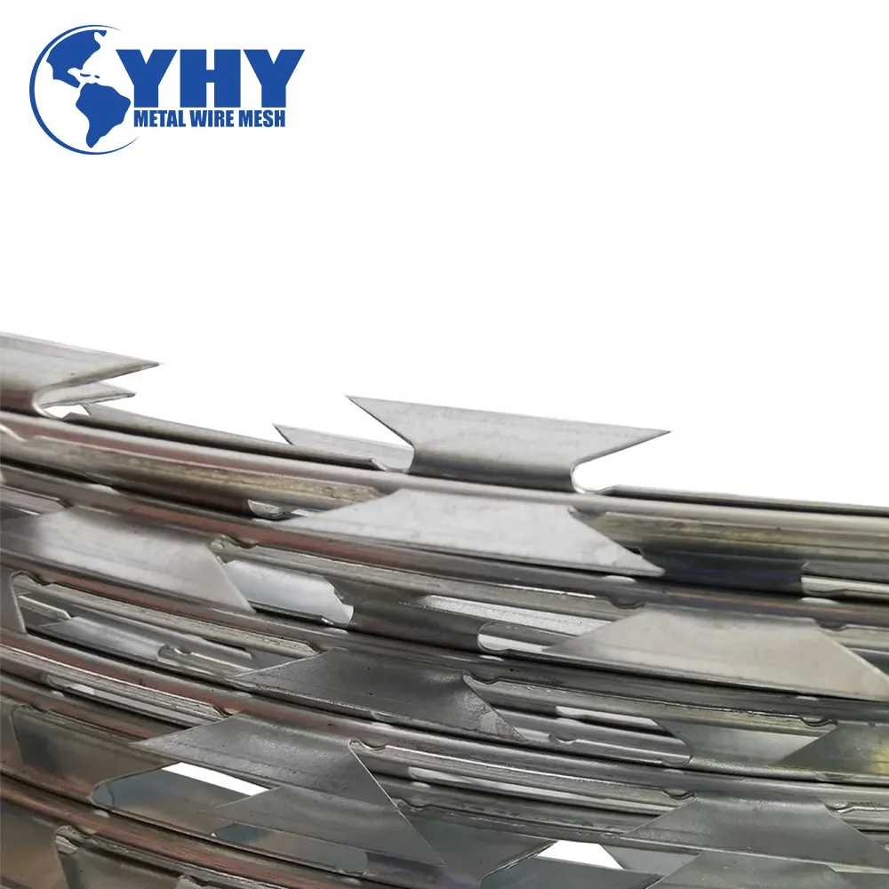 Легко установить лезвие бритвы колючей проволоки для физического