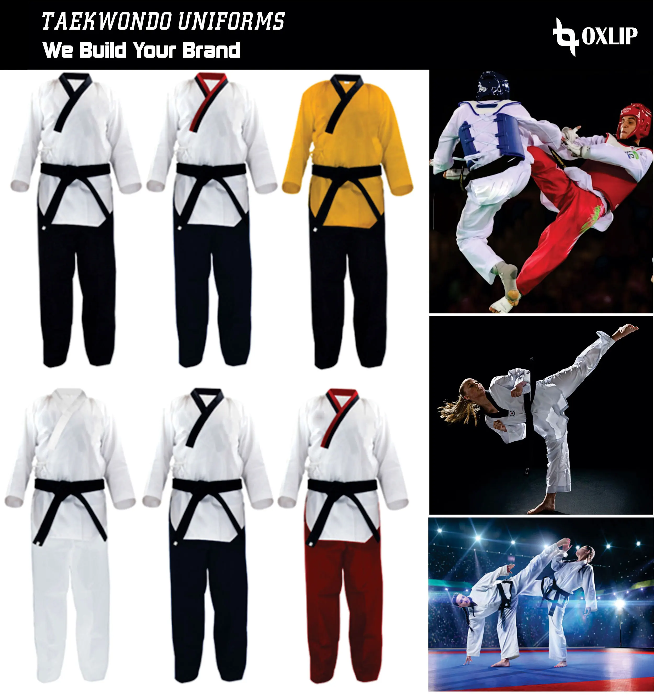 Custom Best Logo Embroidery Light Weight  Ribbed  Blue DoBok Taekwondo Uniforms  For Kids Women Men