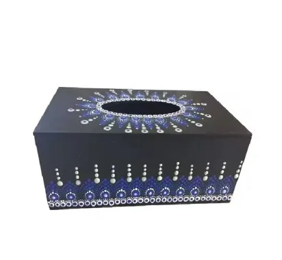 Premium Quality Rectangular Shaped Solid Wood Printed Tissue Box Attractive Design Highly Decorative Napkin Holder Box Trending