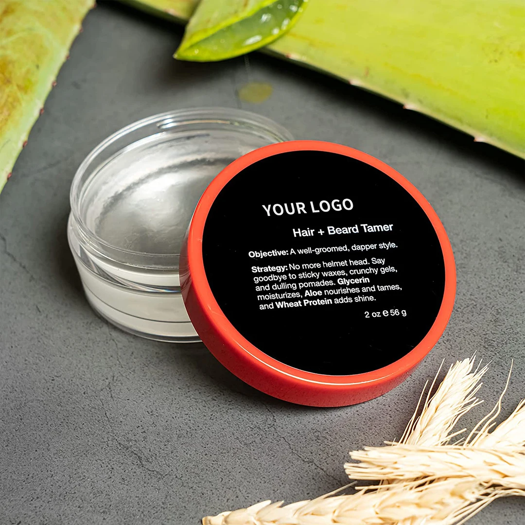 Private Label High Quality Natural Scented Organic Wax Beard Balm For Mens Grooming Mustache Care