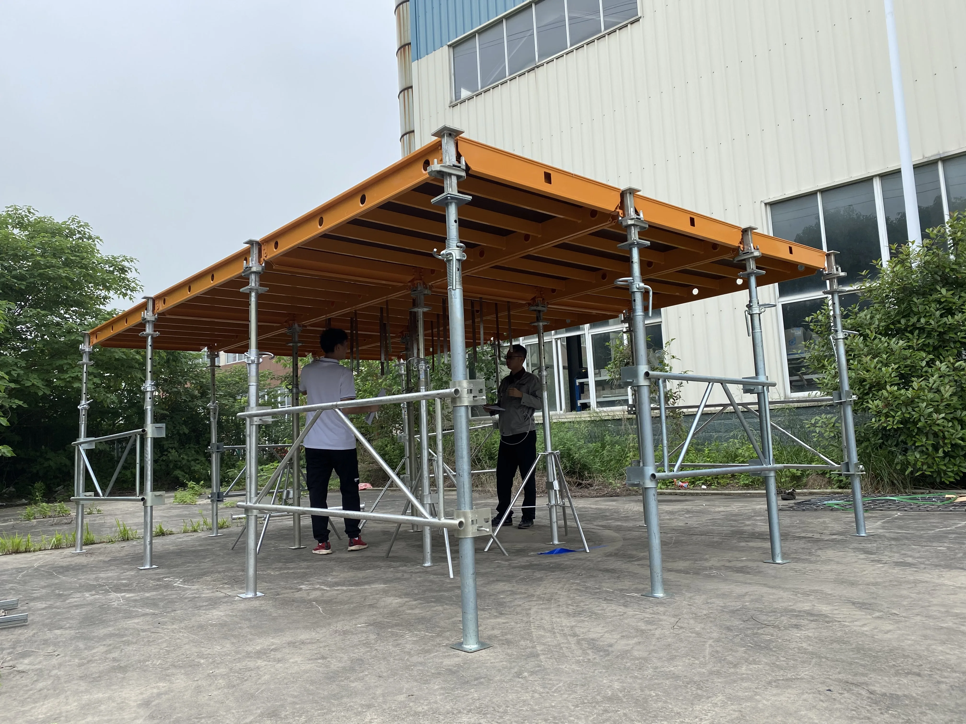 TECON Aluminium Slab Formwork with Birch Plywood Applied to Shopping Mall Easy Assemble Concrete Casting