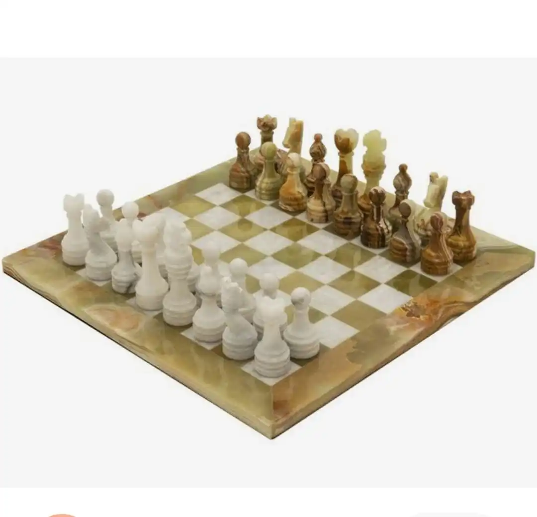 Chess made in India wholesale Luxury Decorative Marble Chess Board and Pieces Set for Indoor International Board Game