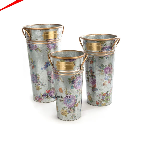 luxury designer metal flower vases for weddings decoration flower pot with high end finished