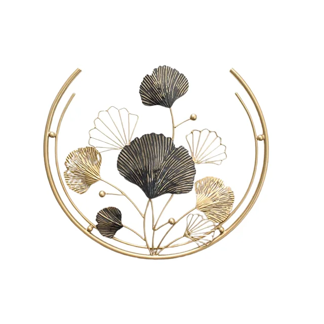 Modern Gold Color Metal Handcrafted Wall Art Sculpture Wall Decor and Hanging for Home Living room Office