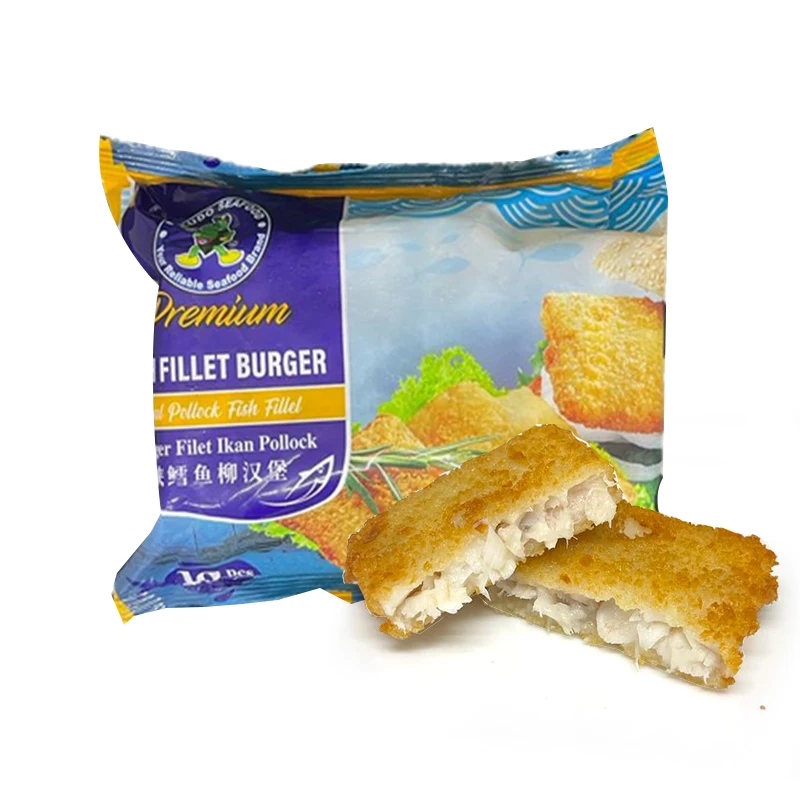 Highly Recommended Nikudo Fish Fillet Burger (Pollock Fish) with Delight in Crisp and Savory Goodness