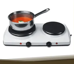 Portable Electric Non Slip Stove Twin Hob with New Hot Plate Cooker Electric 2 Burner for Cooking 2000 Watts Black Green Red OEM