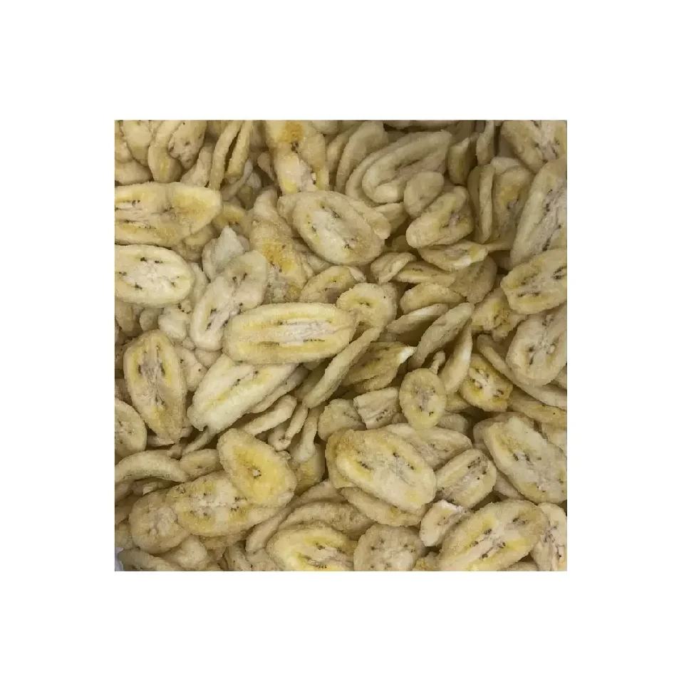 High Quality Snack Food Dried Fried Banana Oval Round Slice Crispy Banana Chips From Vietnam Supplier