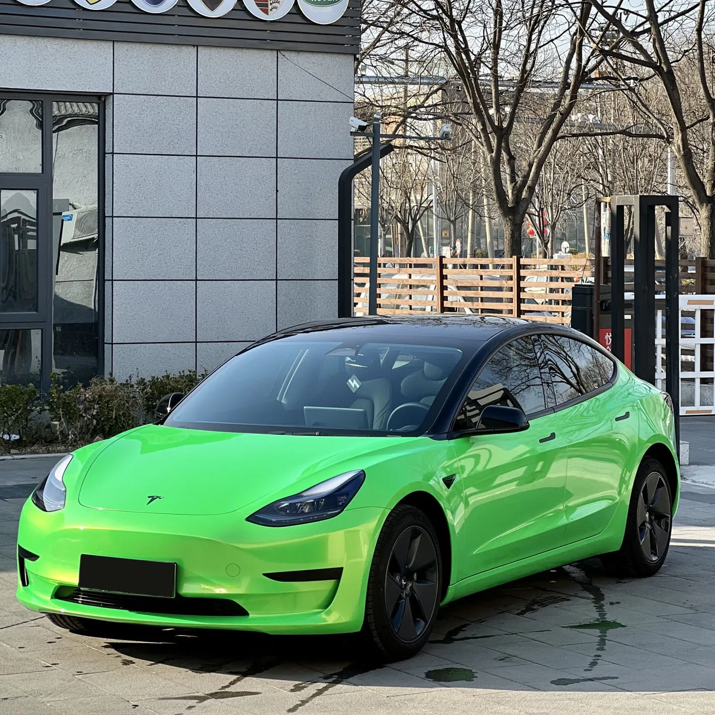 New products Color Coral Fluorescence Blue Super Glossy Car Vinyl Wrap Stickers Auto Wrap