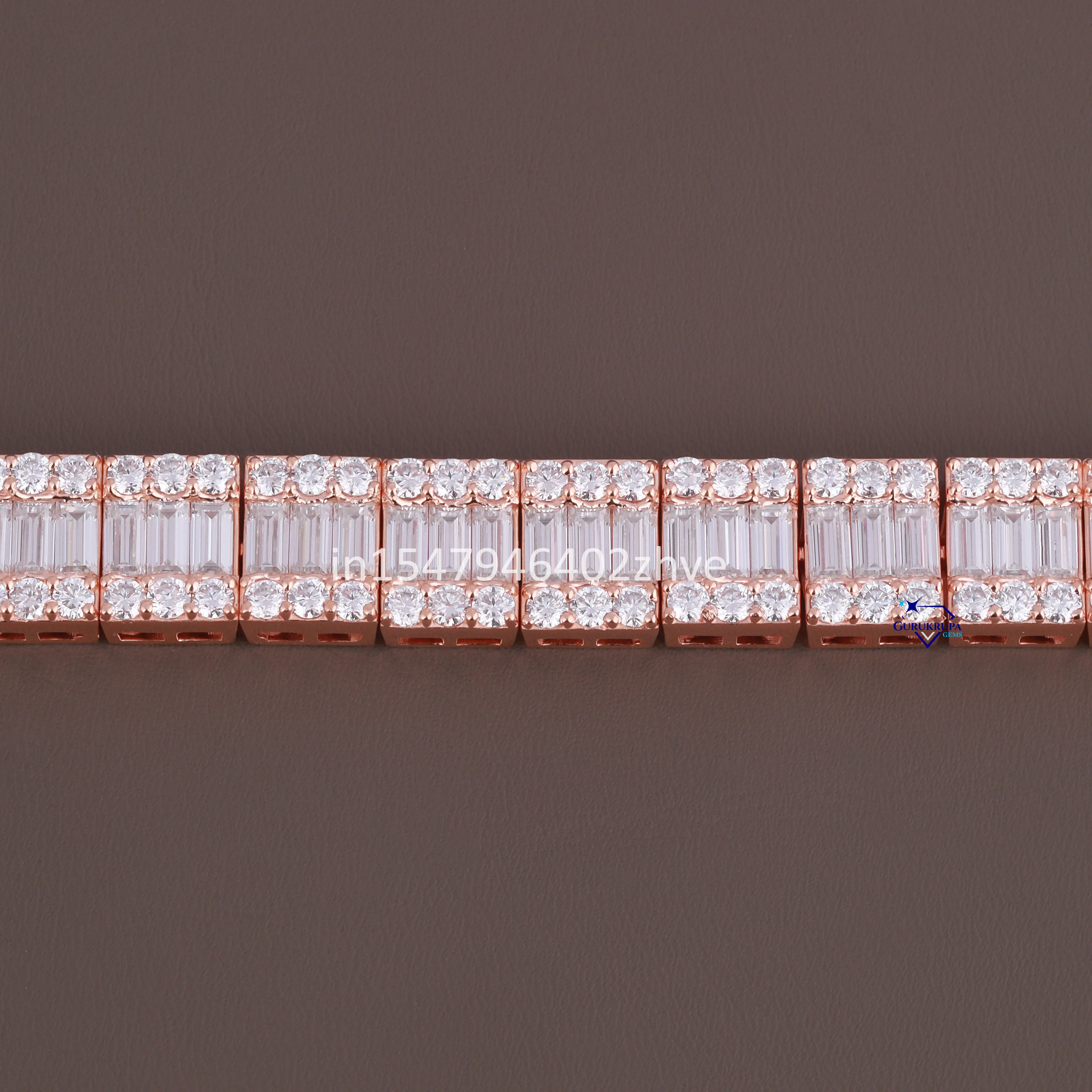 Premium Collection 925 Sterling Silver Moissanite Diamond Bracelet Unique Design Women Classic Rose Gold Lover Pattern Parties