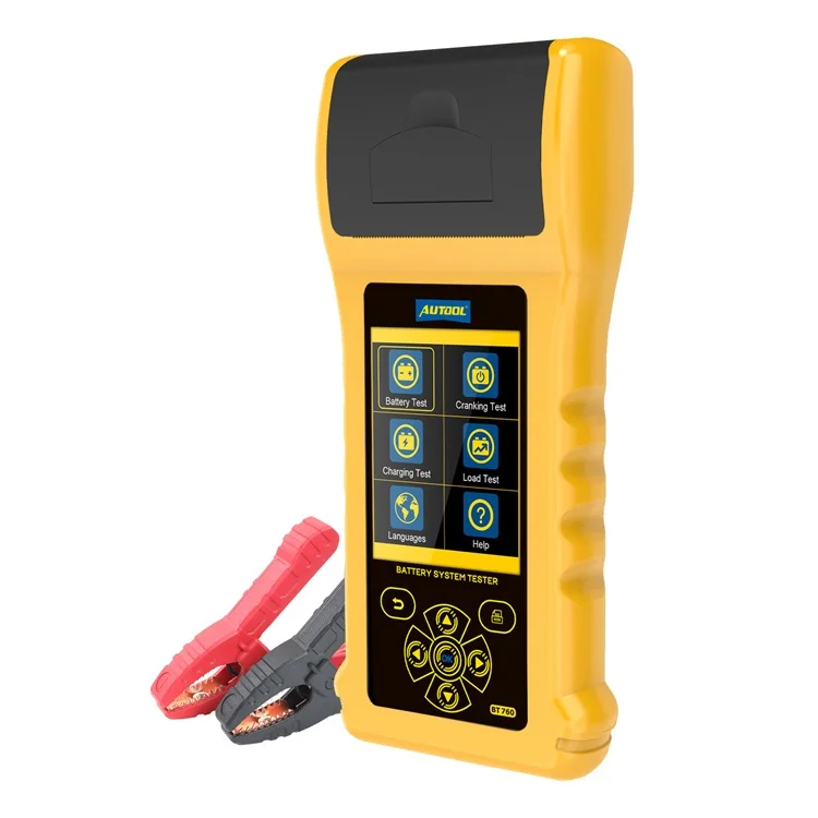 6- 32V Load Battery Analyzer Tester  AUTOOL BT760 Color Screen Car Battery Tester with Printer