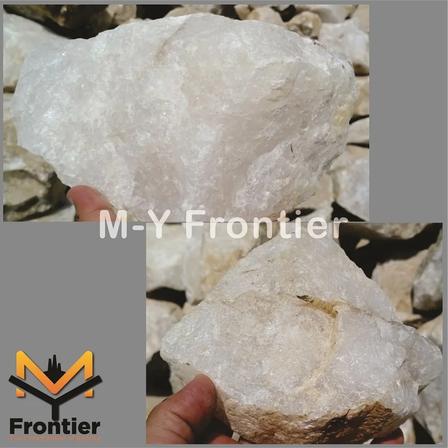 High Quality Natural Silica Quartz Industrial Mineral Crystal Quartz from Pakistan.