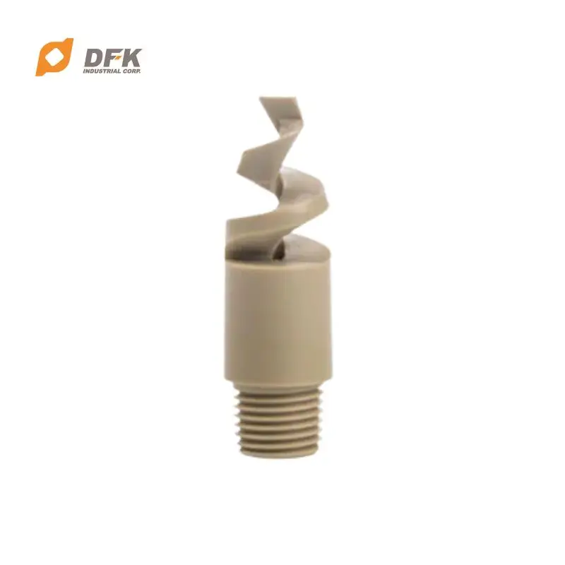 PEEK UPVC Clog-resistant Large Spray Angle Spiral Nozzle
