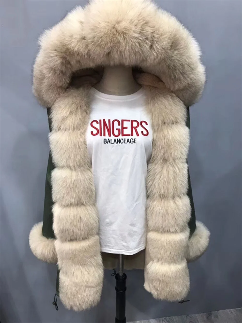 New Design Custom Made Factory Wholesale Fashion Winter Clothes Newest  Jacket Ladies Fur Coat Patchwork